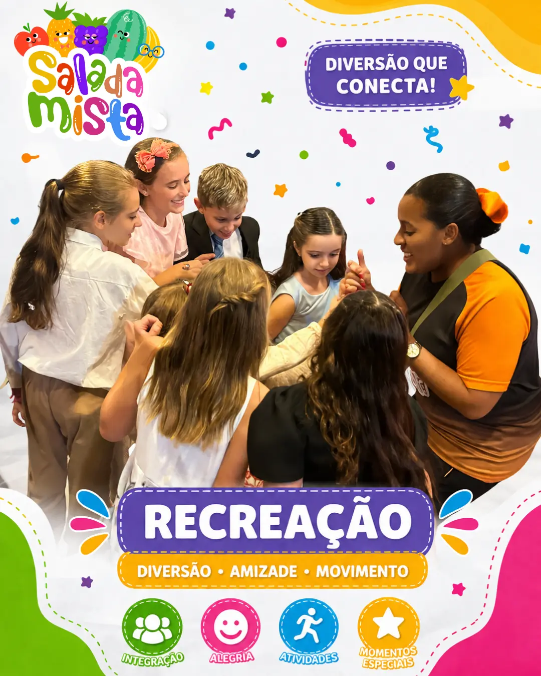 Recreação infantil com recreadores e animação de festas em Joinville e região