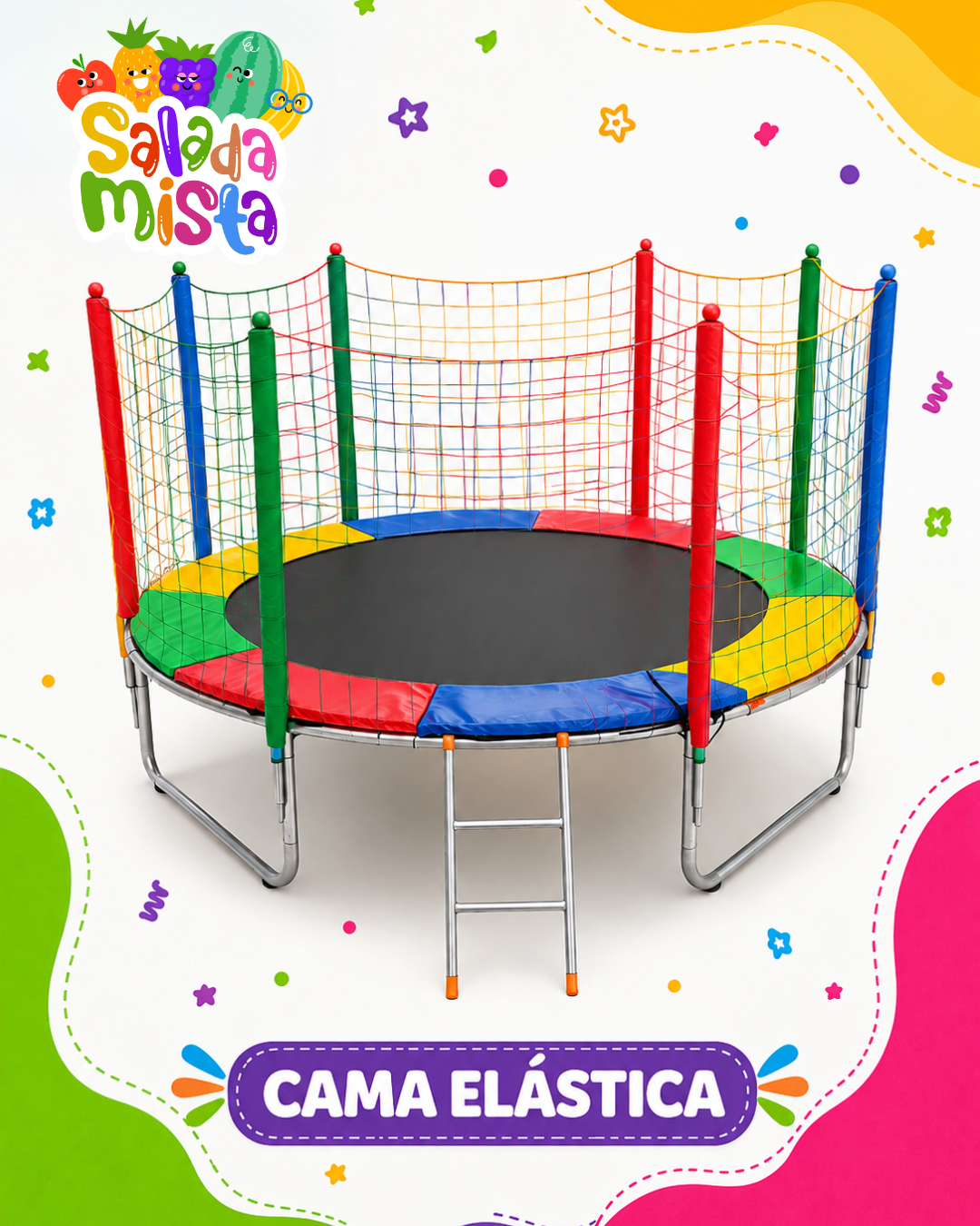 Cama elástica para locação em festas e eventos infantis em Joinville e região